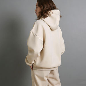 Sweat à capuche oversize pour femme, rose, en molleton de coton tricoté 500 GSM, respirant, personnalisable, pour l'été - Product Image 4
