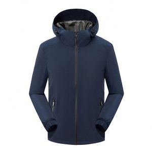 Chaqueta de Invierno para Hombre, Talla Grande, Diseño Plus Size, Chaqueta Softshell de Poliéster, Impermeable, Transpirable, con Cierre de Cremallera, Venta al Por Mayor - Product Image 1