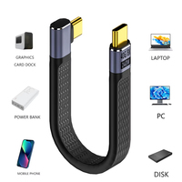 Kurzes FPC USB-C zu Typ-C Kabel 40Gbps 240W PD Schnellladung Flexibel 8K Video für Powerbank Festplattengehäuse Laptop Handy