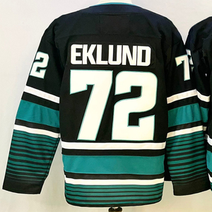 Maglie da Hockey Cucite per Uomo 71 Macklin Celebrini 72 William Eklund 77 Michael Misa 39 Logan Couture 2 Will Smith - Product Image 3
