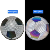 Ballon de football lumineux LED taille 5, ballon de football lumineux pour entraînement nocturne, activé par l'impact, étanche, cadeau pour enfants et adultes