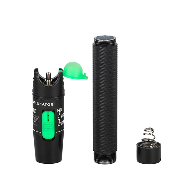 Testeur De Fibre Optique 30 Km - Détecteur De Coupure Et Mauvaise Connexion - Compatible FC/ST/SC/LC - Avec Adaptateur FC/LC