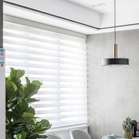 Fabrication de stores à taille personnalisée Décoration de la maison couvrant Persianas Moteur automatique Pare-soleil à rouleau Fenêtre électrique Stores zébrés