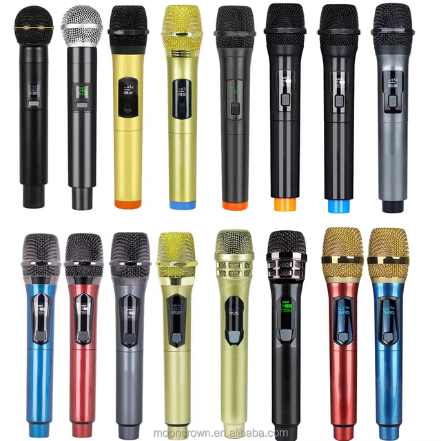 Professional  Handheld Cordless Dynamic Mic Stage Performance Meeting Party Color UHF Wireless Karaoke Microphone for Church KTV