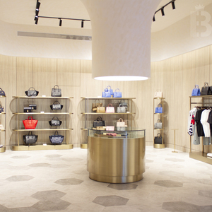 Thiết Kế Tùy Chỉnh Sang Trọng Vàng Kim Loại Ăn Mặc Quần Áo Hiển Thị Giá Quần Áo Giá Treo Cho Cửa Hàng Quần Áo - Product Image 5