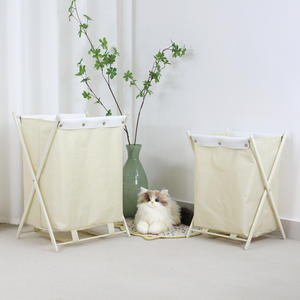 <span class=keywords><strong>Cesto</strong></span> Pieghevole in Tessuto Oxford con Telaio in Ferro Rinforzato Stile Semplice ZCJ006 per Biancheria Sporca Dormitorio Bagno Lavanderia Linyi - Product Image 2