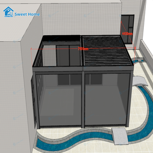 ศาลาพักผ่อนกลางแ<span class=keywords><strong>จ</strong></span>้งโครงอะลูมิเนียมกันน้ำ พร้อมมุ้งกันยุงเต็มรูปแบบ สำหรับพื้นที่พักผ่อนในสวนหลังบ้าน แบบพับ<span class=keywords><strong>เก</strong></span>็บได้ - Product Image 3
