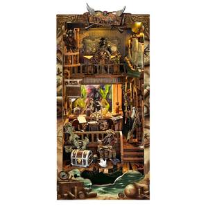 Hamaileon SQ36 New World Barco Pirata DIY juguete 3D <span class=keywords><strong>libro</strong></span> Nook Kit miniatura para casa de muñecas sujetalibros rompecabezas decoración del hogar <span class=keywords><strong>libro</strong></span> Nook - Product Image 4