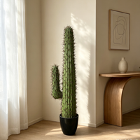Cactus artificiel en pot, type boule, très réaliste, écologique, pour décoration intérieure, mariages et Saint-Valentin