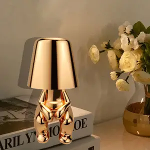 Lámparas de mesa de luz cálida para el hogar de lujo modernas nórdicas portátiles Lámpara DE MESA DE CARGA Usb para la decoración del hotel en el hogar