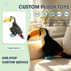 Mascotte Toucan en Peluche Professionnelle à Prix d'Usine avec Logo Personnalisé pour Souvenirs Promotionnels de Zoo et Cadeaux de Voyage - Product Image 1