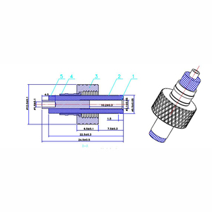 Lockable DC 5.5mm X 2.5mm 5.5*2.1mm DC Male Power <b>Plug</b> with Screw Nut - Product Image 2