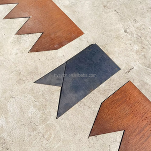 Bordure de jardin en acier Corten, lot de 6, 40 x 6 pouces, métal pliable avec 8 plaques de connexion, plaque décorative pour l'aménagement paysager - Product Image 6