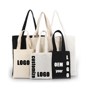 Custom Shopping Groceries School <strong>Work</strong> Birthday Party Portable Multi-Pocket <strong>Large</strong> Black Craft Canvas <strong>Bag</strong> - Product Image 6