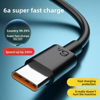 Câble de charge USB Type-C avec charge rapide 6A en PVC pour téléphones mobiles