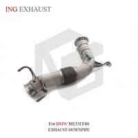 ING Downpipe en acier inoxydable à haut débit avec bouclier thermique pour BMW M135i F40 – Amélioration des performances à fixation directe – Vente en gros