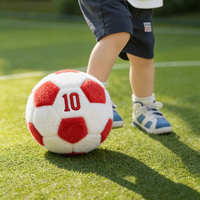 Peluche de football simulée de 25 cm, poupée anti-stress sur le thème du sport, décoration d'intérieur, cadeau de vacances, personnalisable