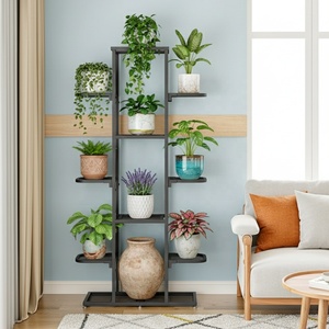 Étagère à fleurs en métal multifonction à plusieurs niveaux, supports de <span class=keywords><strong>plantes</strong></span> de jardin, présentoir <span class=keywords><strong>pour</strong></span> pots de fleurs, <span class=keywords><strong>pour</strong></span> fleurs et <span class=keywords><strong>plantes</strong></span> d'intérieur - Product Image 4