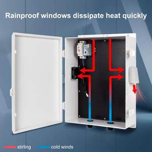 Boîte de jonction électrique en plastique étanche IP65, boîte d'enclosure personnalisée en ABS pour instruments électroniques d'extérieur avec <span class=keywords><strong>ventilateur</strong></span> thermostat - Product Image 4
