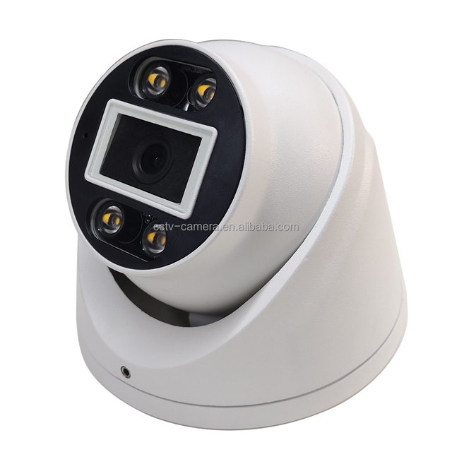 Mini Eyeball Turret Metal Network CCTV IP Dome Camera with Built in Microphone and Speaker and POE on Cable