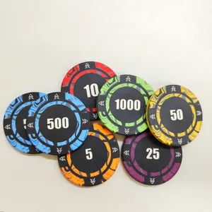 Fichas de poker personalizadas, conjunto de chip de poker, fichas de cerâmica para fabricante de casinho