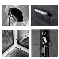 Hydroponie 120x120x200cm avec cadre métallique, tissu réfléchissant 600D, imperméable, taille et logo personnalisables