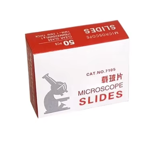 透明度の高い7101プレーン顕微镜スライド | 50ピース/箱、ラボグレードガラス - Product Image 1