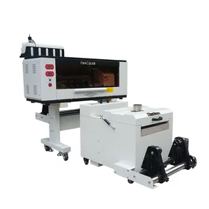 Nuevo diseño DTF máquina de impresión xp600 I3200 cabezal de impresión DTF polvo con película PET A3 DTF impresora con agitador de polvo todo en uno