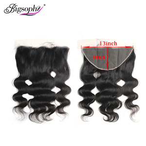 Cheveux humains 13X6 Frontal, Cheveux humains Remy Fermeture frontale en dentelle, Lisse 13X6 Dentelle transparente - Product Image 4