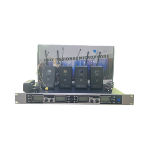 Voxfull ut400 độ trung thực cao hiệu suất 4 kênh không dây UHF màu da tai nghe Microphone cardioid Vocal Microphone Kit - Product Image 1