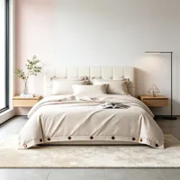 Parure de lit de luxe 100 % lin français tissé, unie, douce et écologique, taille FLORIDA KING, housse de couette, drap et taies d'oreiller, toutes saisons, pour usage domestique