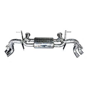 Système Valvetronic Vortex Precision SS304 pour Audi R8 5.2 V10 Coupé avec double sortie silencieuse courbée argentée - Product Image 1