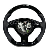 Vente directe d'usine Volant sport en cuir véritable en fibre de carbone noir brillant personnalisé adapté à BMW E46 E45