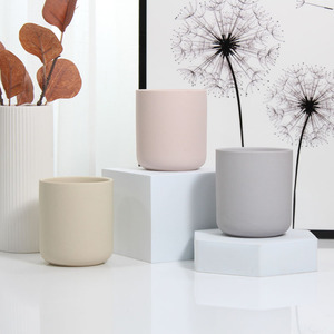 Tarro de cerámica mate para velas con tapa, recipiente nórdico de porcelana para almacenamiento, recipiente para velas para decoración del hogar, fabricación de velas aromáticas - Product Image 2