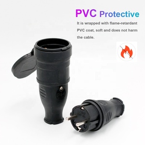 Штепсельная вилка проводки IP44 EU, проводной разъем Schuko, 16 А 250 В, сертификат CE, Европейский самосборный и съемный переходник - Product Image 4