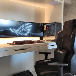 Chaise de jeu de bureau à dossier inclinable pour e-sports professionnel pour adultes Silla <span class=keywords><strong>Gamer</strong></span> Pro en daim noir très confortable - Product Image 2