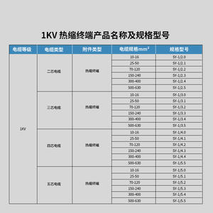 Terminal Termocontraíble de Bajo Voltaje 1KV, Accesorio de Cable Aislado de 2 Núcleos Tipo SY para Conexiones Eléctricas - Product Image 1