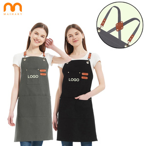 Delantal <span class=keywords><strong>de</strong></span> Cocina <span class=keywords><strong>de</strong></span> Lona <span class=keywords><strong>de</strong></span> Alta Calidad, Personalizado con Impresión y Bordado <span class=keywords><strong>de</strong></span> Logotipo, Delantal <span class=keywords><strong>de</strong></span> Lona Ajustable <span class=keywords><strong>para</strong></span> Chef, Barista, Barbacoa y Jardín - Product Image 1