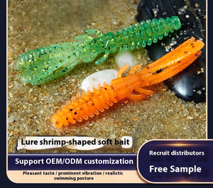 Ver doux de l'usine de Luya appâts flottants pour crevettes d'eau crochet Ned <span class=keywords><strong>leurre</strong></span> de pêche inversé pour poisson Mandarin perche faux appât - Product Image 4