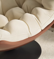 Chaise longue en cuir de luxe de haute qualité, fauteuil moderne pivotant à 360 degrés pour le salon et la chambre à coucher