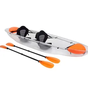 Onemax Crystal Bottom Double Seat Clear kayak Transparent Kayaks Outdoor Glass Bottom Boat Drop Stitch Kayak