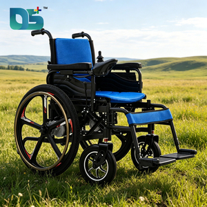 <span class=keywords><strong>Fauteuil</strong></span> <span class=keywords><strong>roulant</strong></span> électrique pliable omnidirectionnel à 5 vitesses réglables, <span class=keywords><strong>avec</strong></span> poignées surélevées et jambes détachables, pour personnes à mobilité réduite - Product Image 3