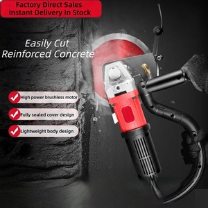 Machine à rainurer les murs <span class=keywords><strong>sans</strong></span> poussière à moteur électrique <span class=keywords><strong>sans</strong></span> balais, machine à rainurer automatique, machine à découper les rainures dans les murs en béton, scie - Product Image 3
