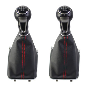 หัวเกียร์หุ้มหนังเย็บด้ายแดง สำหรับรถยนต์ Volkswagen Golf 7 Mk7 GTI GTD ปี 2013-2018 5/6 สปีด ออกแบบตามหลักสรีรศาสตร์ - Product Image 4