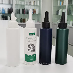 Etiqueta personalizada blanca vacía Squeeze botella 120ml 4oz HDPE mascotas perros gatos botella de gotas para los oídos con tapa giratoria - Product Image 3