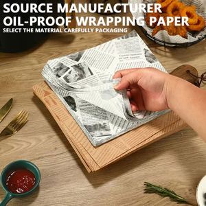 Papel Antigrasa Personalizado para Bandejas de Comida Rápida, de una Sola Cara, para Pan, Hamburguesas y Galletas, para Restaurantes de Servicio Rápido - Product Image 5