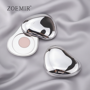 Custodia in polvere compatta a forma di guscio vuoto con tavolozza ombretto singolo fard custodia per il trucco alta <span class=keywords><strong>Palette</strong></span> illuminante pigmentata - Product Image 2