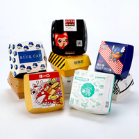 Boîte à hamburger en papier carton blanc avec impression de votre LOGO personnalisée en gros pour emballage de hamburger à emporter