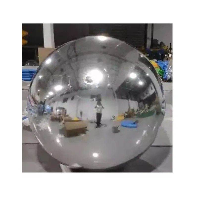 customized Giant gold & silver reflective color shiny decorative pvc inflatable mirror ball for event