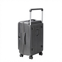 Valise rigide à poignée large pour PC, marque privée, OEM ODM, serrure TSA, logo personnalisé, 4 roues pivotantes, valise de voyage
